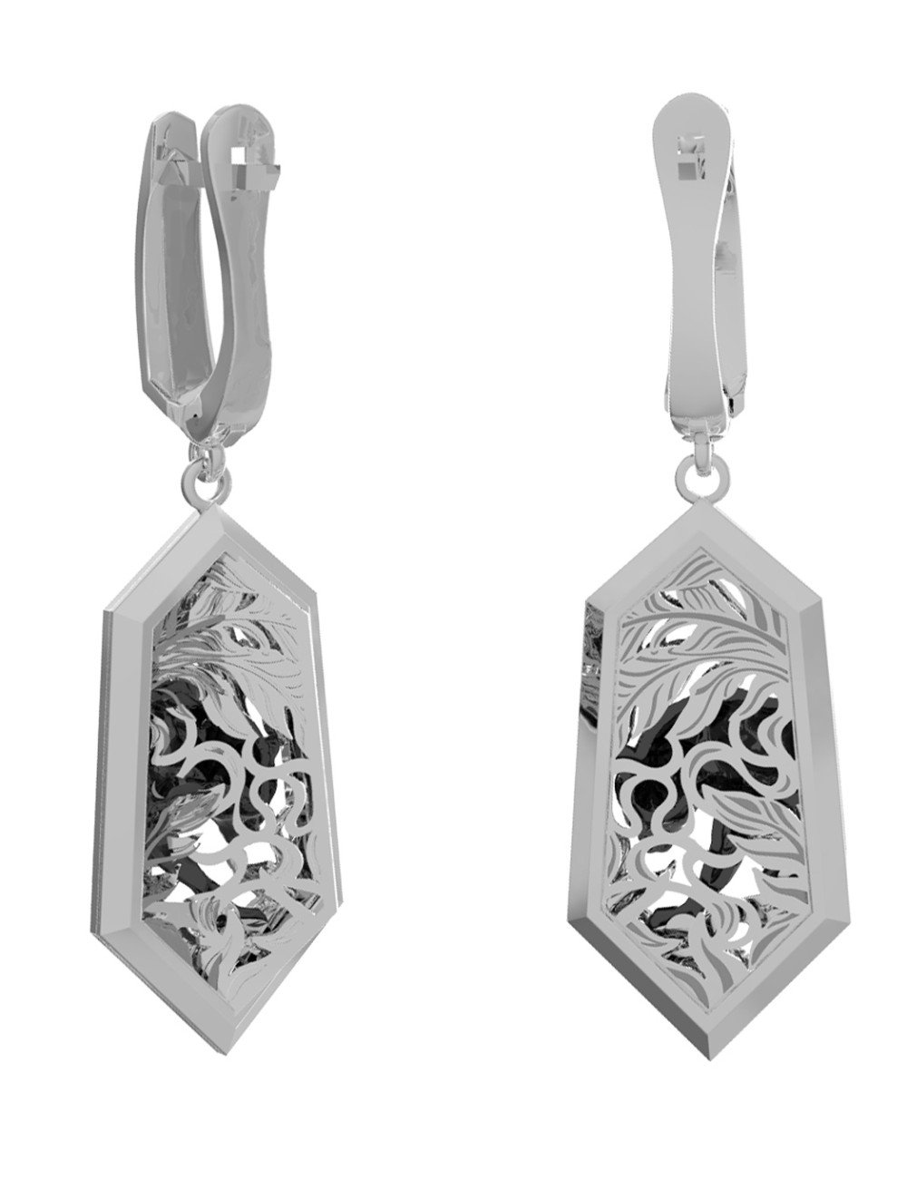 Серьги из белого золота