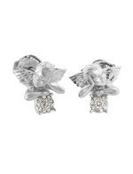 Серьги из белого золота c бриллиантами