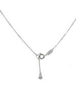 Колье из белого золота c бриллиантами и ониксом