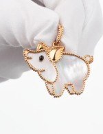 Подвеска из золота c эмалью и перламутром