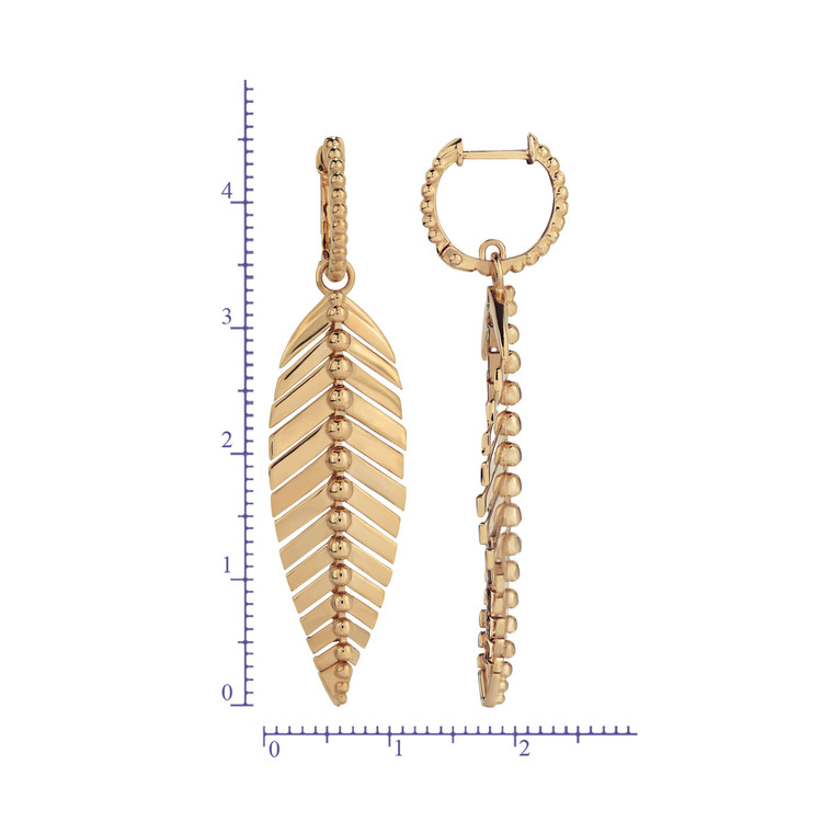 Серьги из красного золота 585 пробы