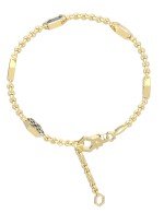 Браслет из лимонного золота c лазуритом и перламутром