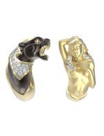 Серьги из лимонного золота c фианитом