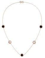 Колье из золота c ониксом и перламутром