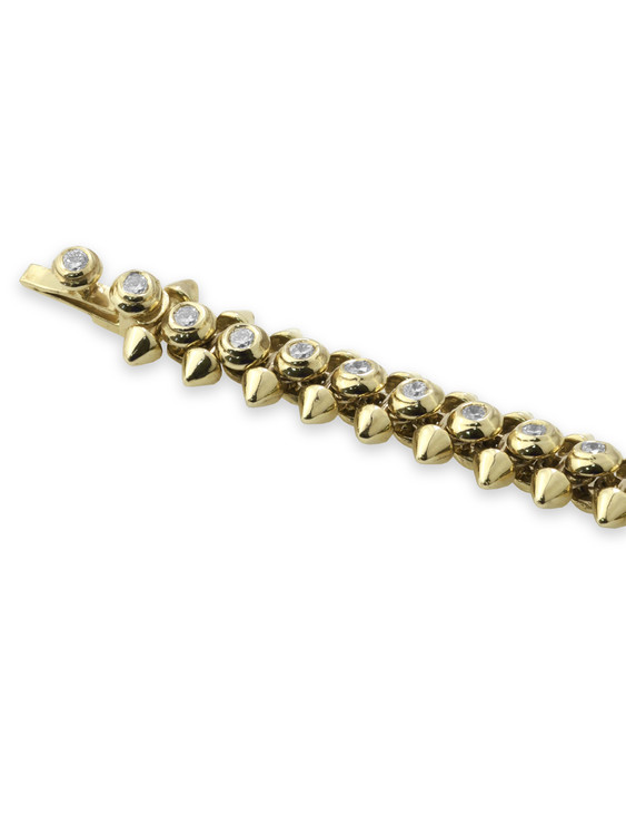 Браслет из лимонного золота 585 пробы c бриллиантами