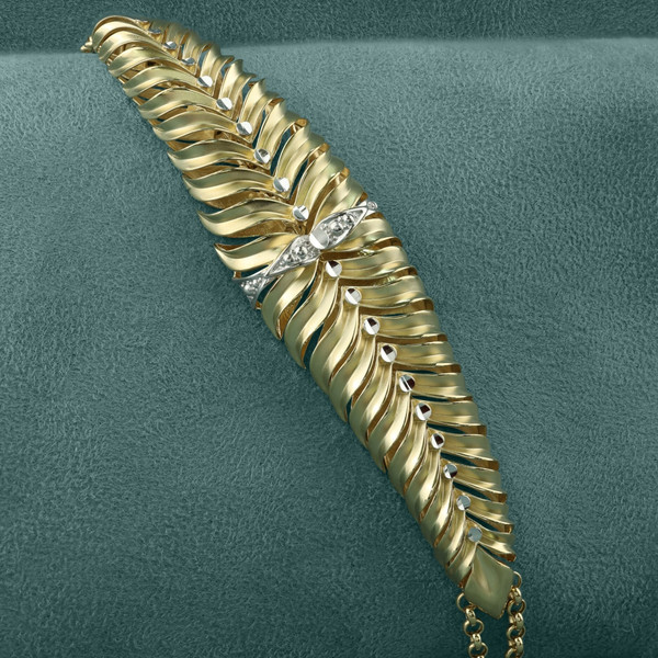 Браслет из лимонного золота 585 пробы