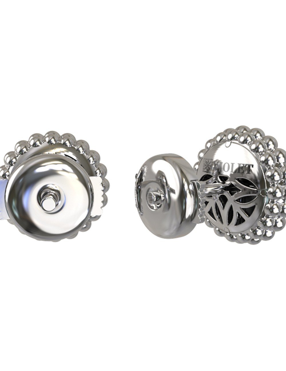 Серьги из белого золота c ониксом