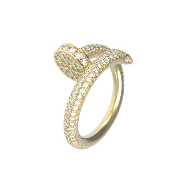 Кольцо из лимонного золота 585 пробы c бриллиантами