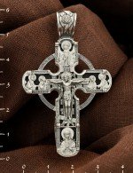 Крест из серебра 925 пробы c эбеновым деревом