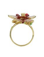 Кольцо из лимонного золота c эмалью