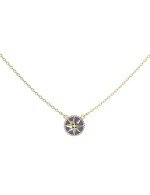 Колье из лимонного золота c бриллиантами и лазуритом