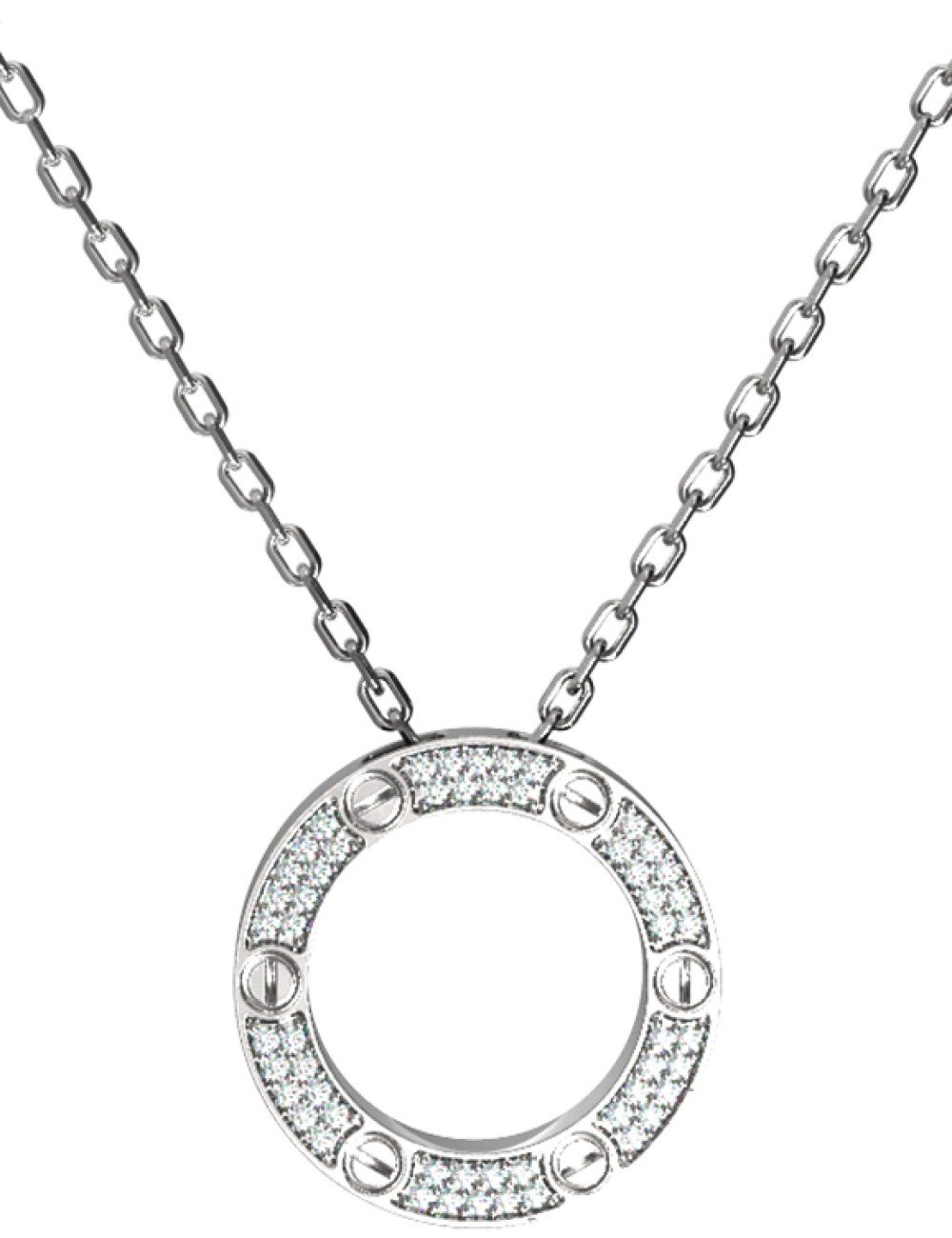 Колье из белого золота c бриллиантами