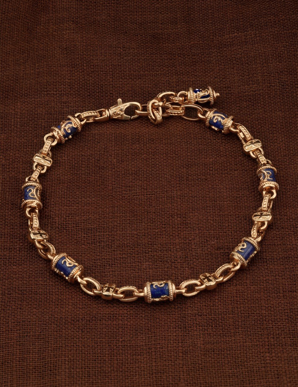 Браслет из золота c лазуритом
