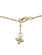 Колье из лимонного золота c бриллиантами и перламутром