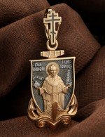 Образок из золота c эмалью