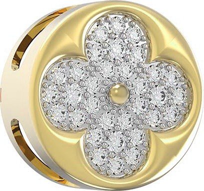 Подвеска из лимонного золота c бриллиантами