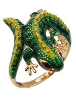 Кольцо из золота c эмалью