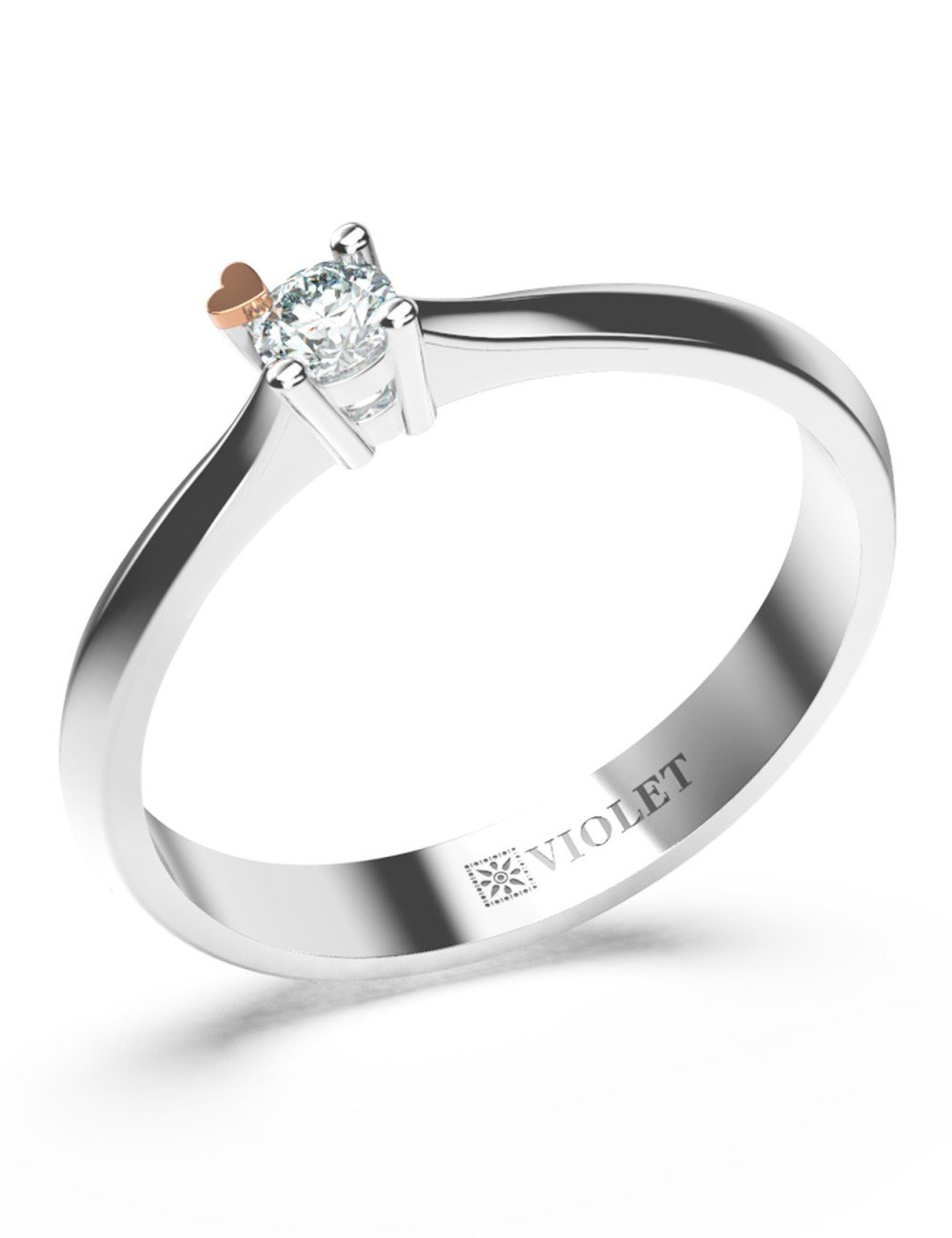 Кольцо из белого золота c бриллиантами