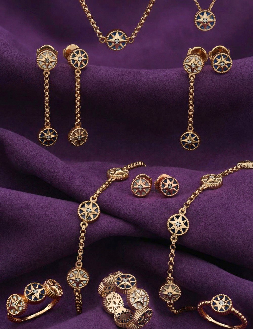 Кольцо из лимонного золота c бриллиантами и лазуритом