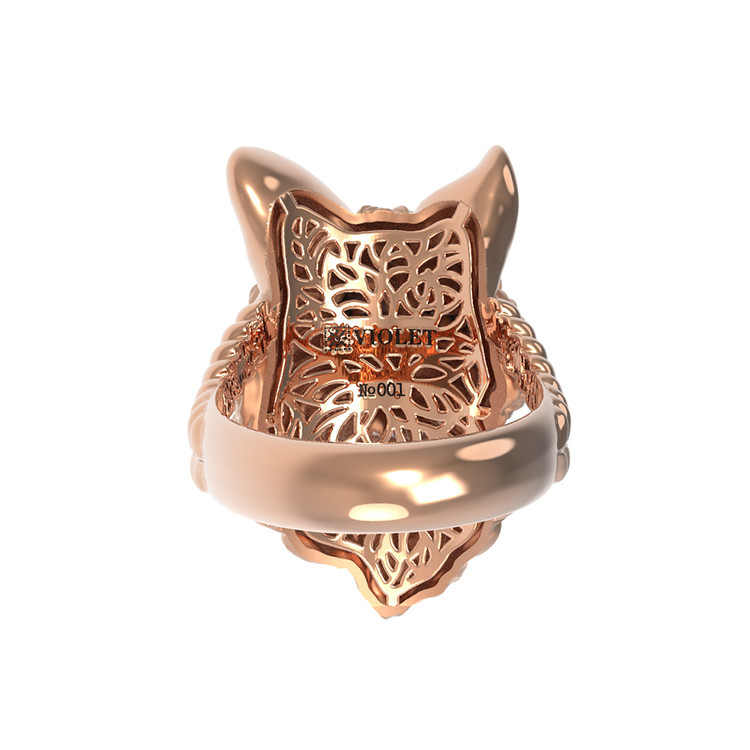 Кольцо из красного золота 585 пробы c эмалью