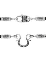 Шнурок шёлковый из белого золота c шёлковым шнурком