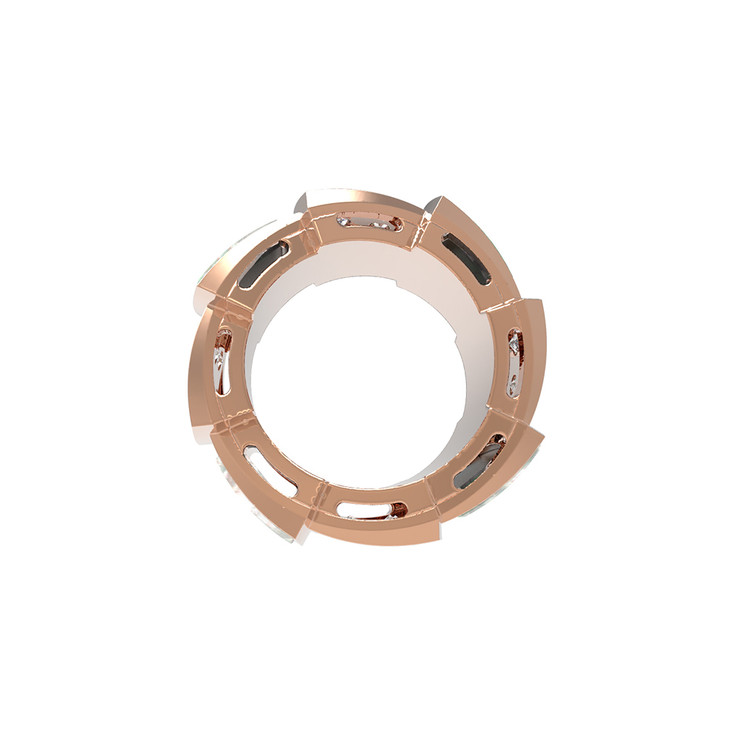 Подвеска из красного золота 585 пробы c бриллиантами и ониксом