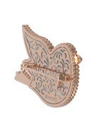 Брошь из золота c эмалью и перламутром