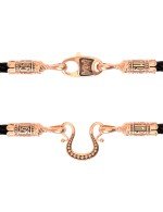 Гайтан из золота c кожаным шнурком