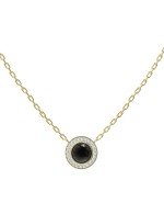 Колье из лимонного золота c бриллиантами и ониксом