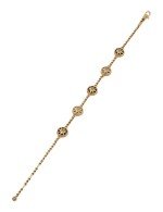 Браслет из золота c бриллиантами, ониксом и перламутром