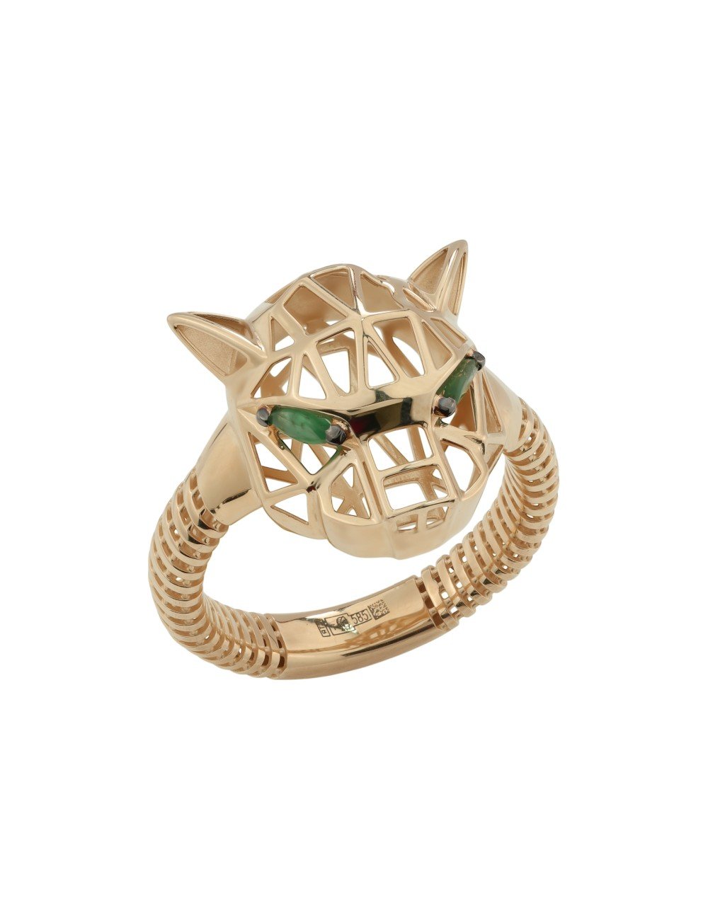 Кольцо из золота c изумрудом