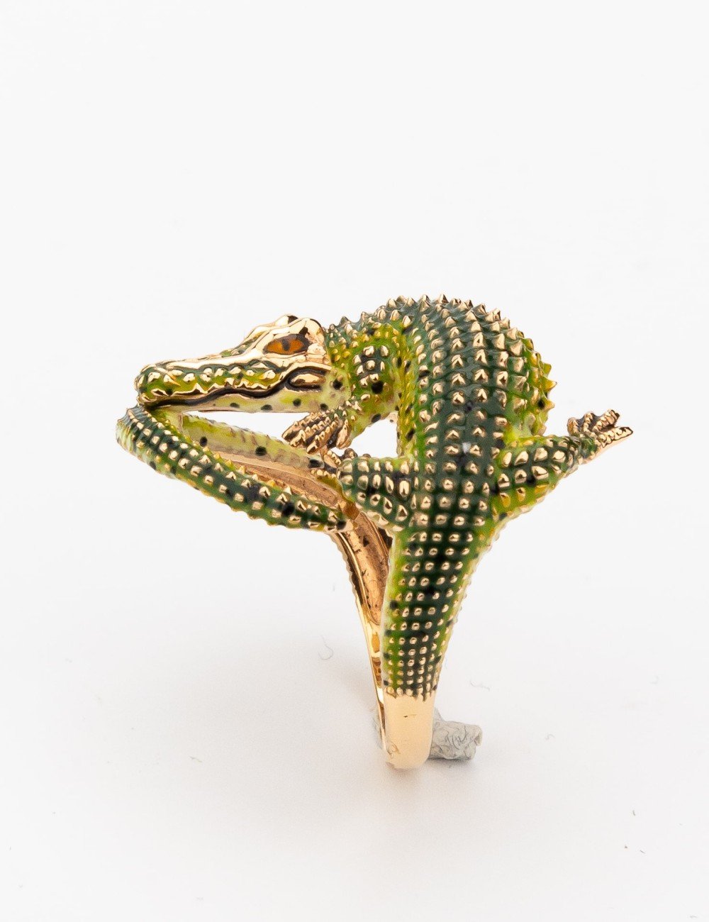 Кольцо из золота c эмалью