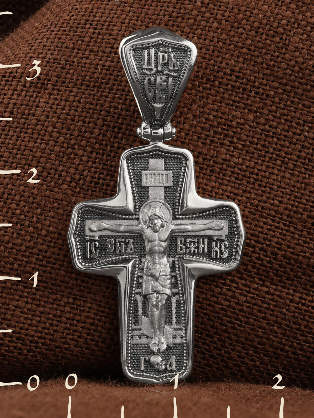 Крест из белого золота 585 пробы