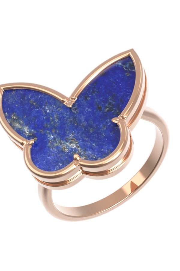 Кольцо из золота c лазуритом