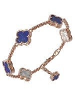 Браслет из золота c лазуритом и перламутром