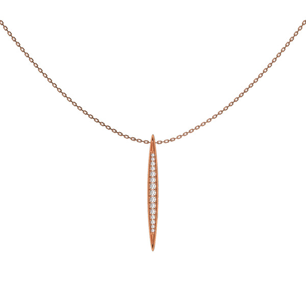 Колье из красного золота 585 пробы c бриллиантами