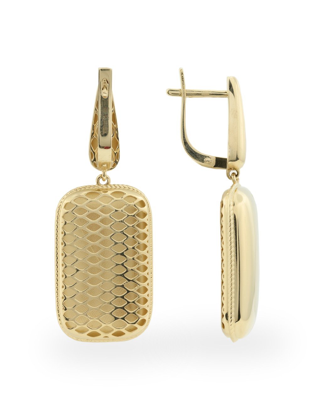 Серьги из лимонного золота