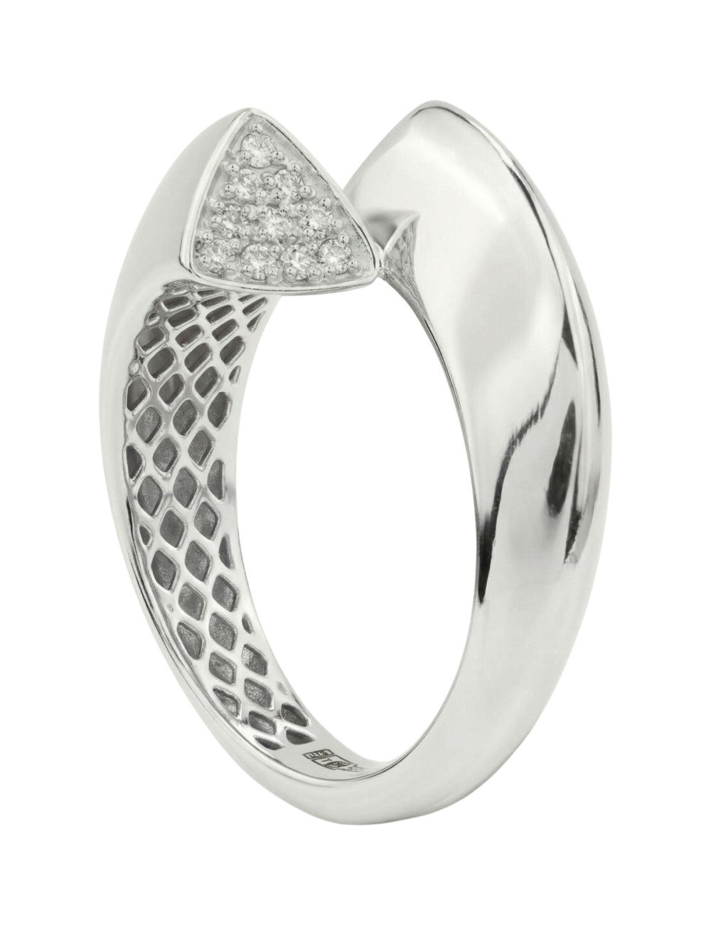 Кольцо из белого золота c бриллиантами