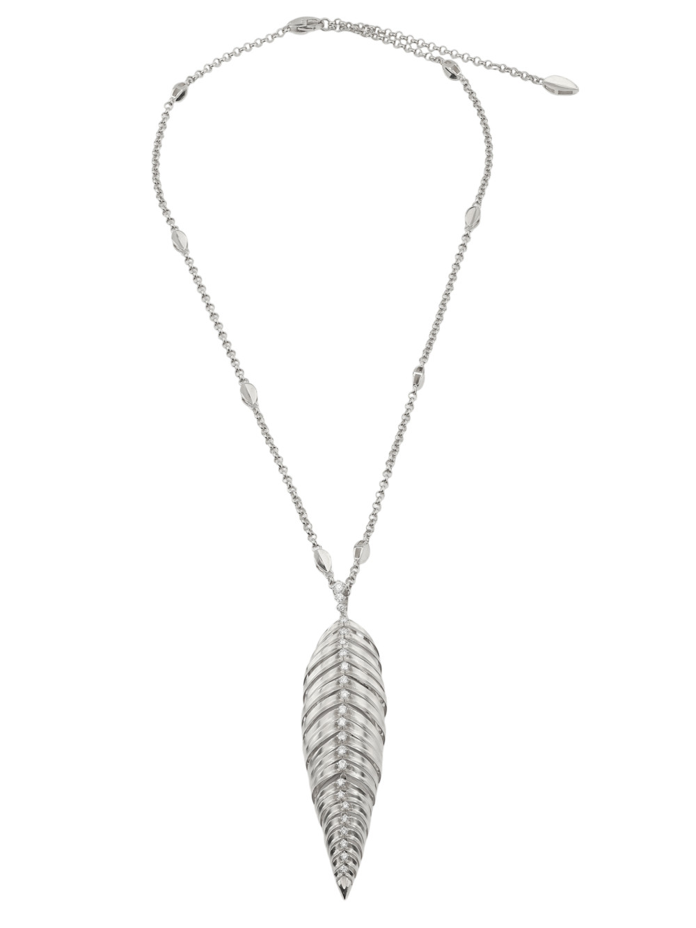 Колье из белого золота 585 пробы c бриллиантами