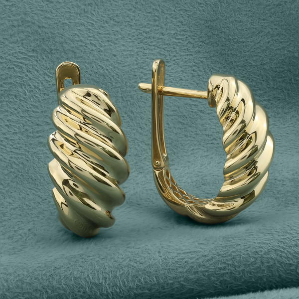 Серьги из лимонного золота 585 пробы