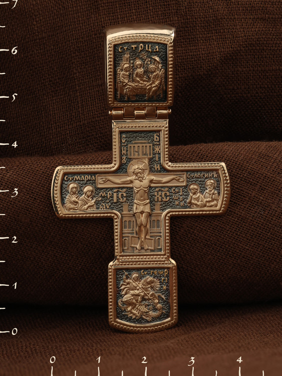 Крест из красного золота 585 пробы