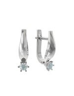 Серьги из белого золота c бриллиантами