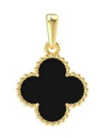 Подвеска из лимонного золота c ониксом