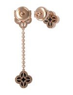 Серьги из золота c бриллиантами, ониксом и перламутром