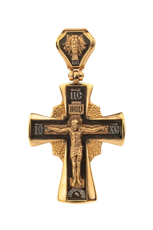 Крест из красного золота 585 пробы