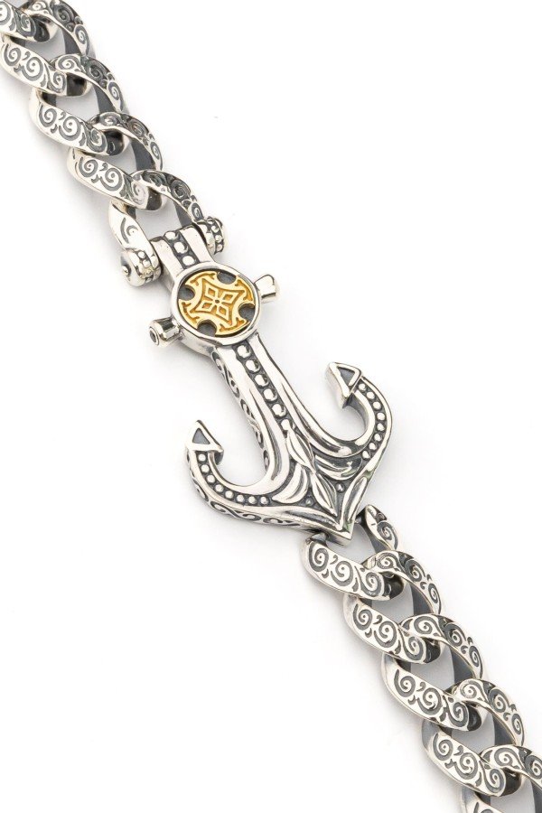 Браслет из серебра и золота c бриллиантами и рубином