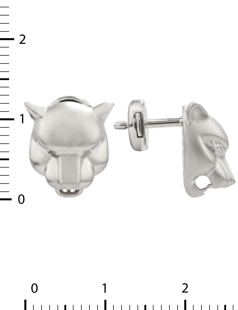 Серьги из белого золота c бриллиантами