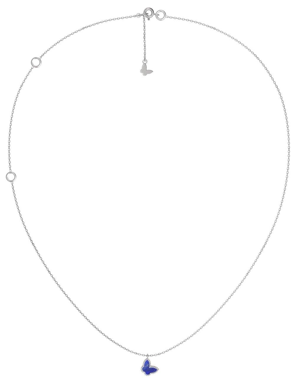 Колье из белого золота c лазуритом