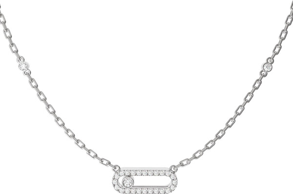Колье из белого золота 585 пробы c бриллиантами