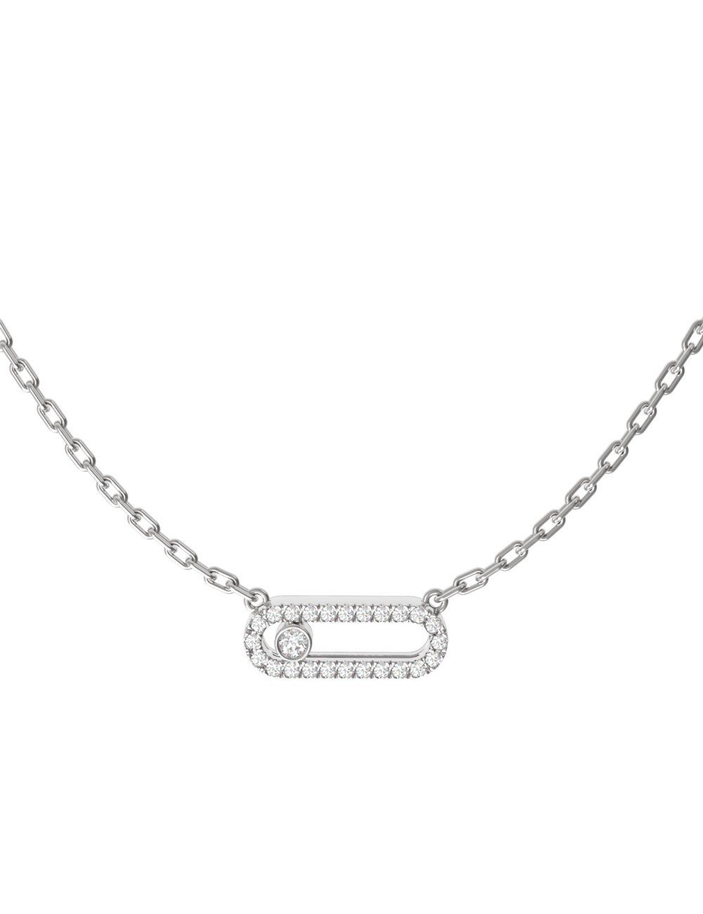 Колье из белого золота c бриллиантами